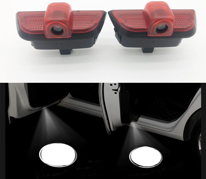 LOUEI 2pcs Door Light Logo Projector Laser Ghost Shadow Courtesy Light Compatible with Car 2008-2013 W204 C180 C200 C250 C300 C350 Sedan 4 doors.Not fit to Coupe/Convertiable 2 doors (W204) - Image 1
